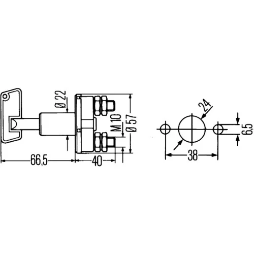 Hlavný vypínač batérie HELLA 6EK 002 843-002 - obr. 1