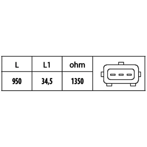 Snímač impulzov kľukového hriadeľa HELLA 6PU 009 146-451 - obr. 1