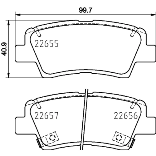 Sada brzdových platničiek kotúčovej brzdy HELLA 8DB 355 031-681