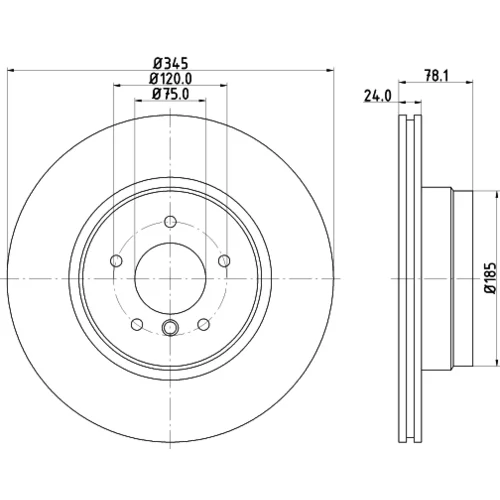 Brzdový kotúč 8DD 355 129-321 /HELLA/ - obr. 3