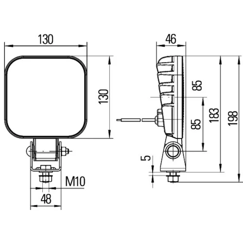 Pracovný svetlomet HELLA 1GA 011 720-041 - obr. 2