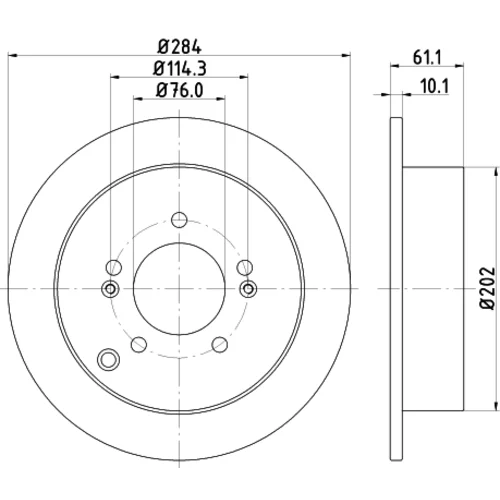 Brzdový kotúč 8DD 355 111-421 /HELLA/ - obr. 3