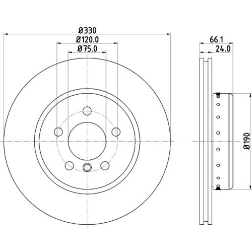 Brzdový kotúč 8DD 355 120-661 /HELLA/ - obr. 3