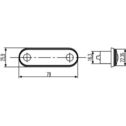 Polohové svetlo HELLA 2PF 959 590-207 - obr. 1