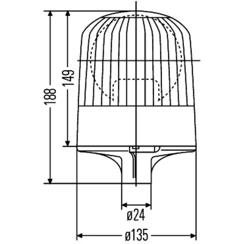 Výstražný otočný maják HELLA 2RL 007 551-021 - obr. 2