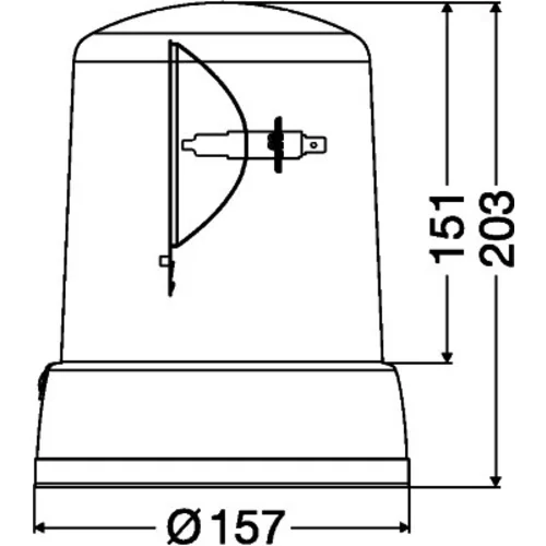 Výstražný otočný maják HELLA 2RL 008 062-101 - obr. 2