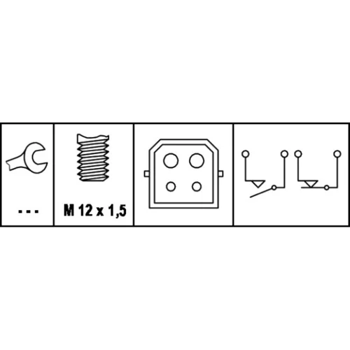 Spínač brzdových svetiel HELLA 6DD 008 622-351 - obr. 1