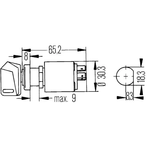 Spínač zapaľovania/štartu HELLA 6JK 007 232-001 - obr. 1