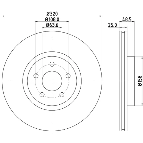 Brzdový kotúč 8DD 355 128-541 /HELLA/ - obr. 3