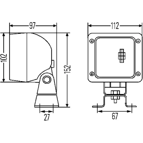 Pracovný svetlomet HELLA 1GA 007 506-012 - obr. 2