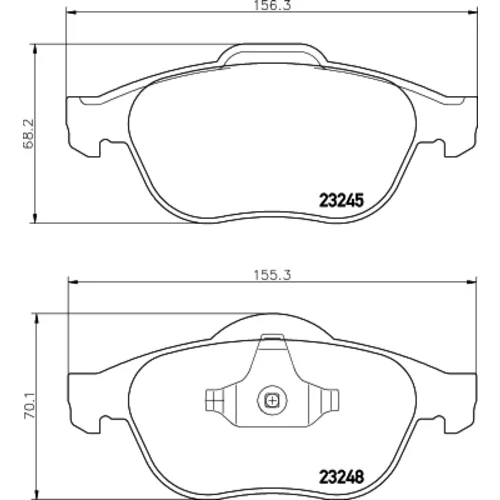 Sada brzdových platničiek kotúčovej brzdy HELLA 8DB 355 009-111