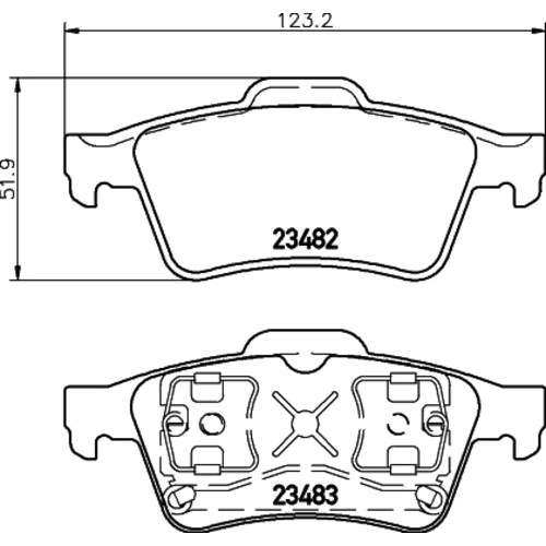 Sada brzdových platničiek kotúčovej brzdy HELLA 8DB 355 009-121