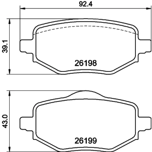 Sada brzdových platničiek kotúčovej brzdy HELLA 8DB 355 040-971