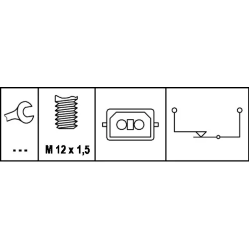 Spínač brzdových svetiel 6DD 008 622-161 /HELLA/ - obr. 1