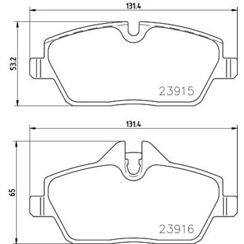 Sada brzdových platničiek kotúčovej brzdy 8DB 355 021-881 /HELLA/ - obr. 3