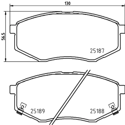 Sada brzdových platničiek kotúčovej brzdy 8DB 355 037-981 /HELLA/