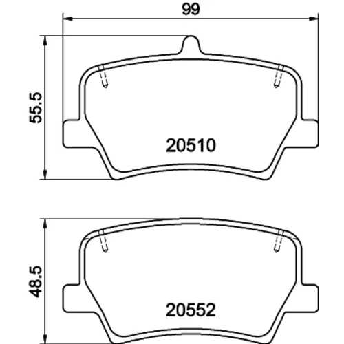 Sada brzdových platničiek kotúčovej brzdy HELLA 8DB 355 039-391