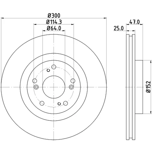 Brzdový kotúč 8DD 355 115-571 /HELLA/ - obr. 3