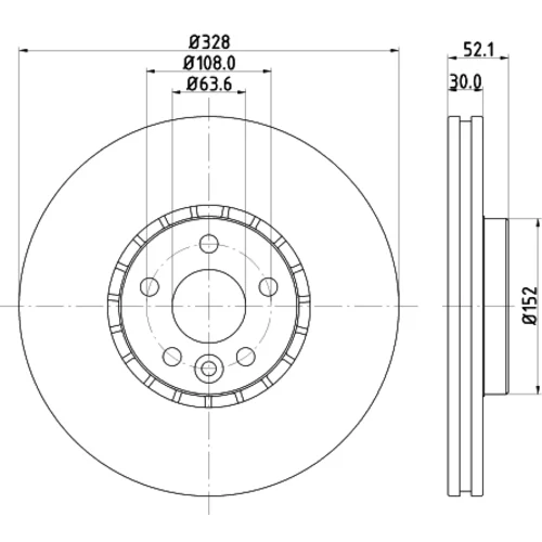 Brzdový kotúč HELLA 8DD 355 116-181 - obr. 3