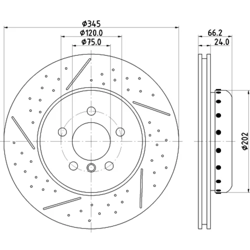 Brzdový kotúč 8DD 355 120-781 /HELLA/ - obr. 3