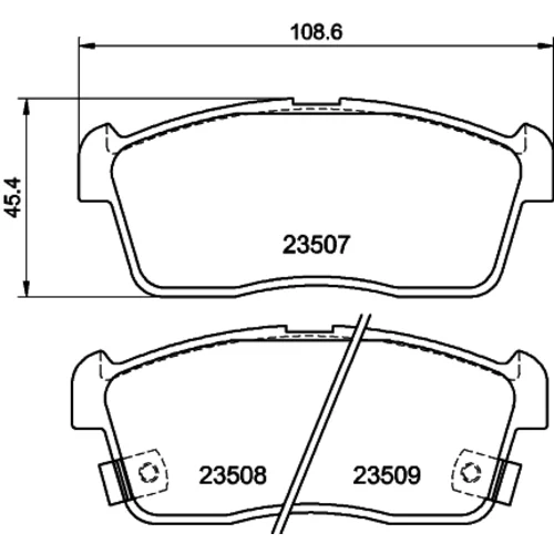 Sada brzdových platničiek kotúčovej brzdy HELLA 8DB 355 009-631