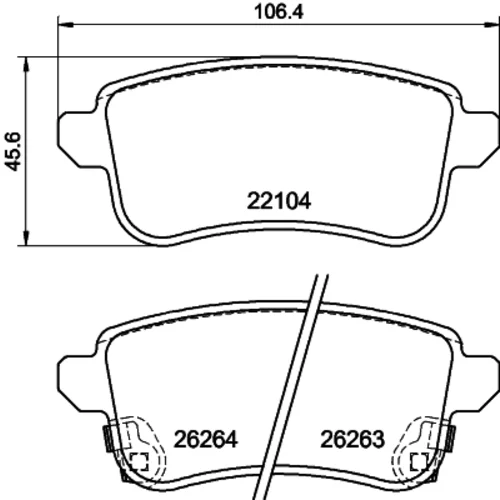 Sada brzdových platničiek kotúčovej brzdy HELLA 8DB 355 040-811