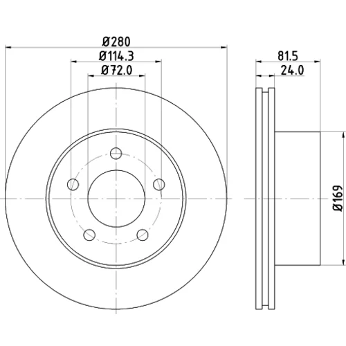 Brzdový kotúč 8DD 355 108-591 /HELLA/ - obr. 3