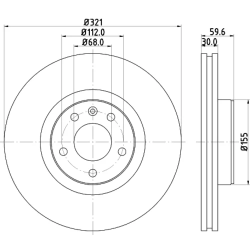 Brzdový kotúč 8DD 355 111-141 /HELLA/ - obr. 3