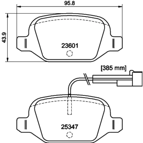 Sada brzdových platničiek kotúčovej brzdy HELLA 8DB 355 031-561