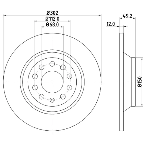 Brzdový kotúč 8DD 355 111-181 /HELLA/ - obr. 3