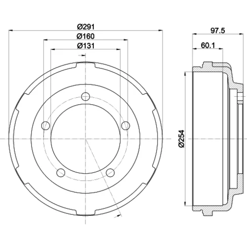 Brzdový bubon HELLA 8DT 355 300-461 - obr. 3