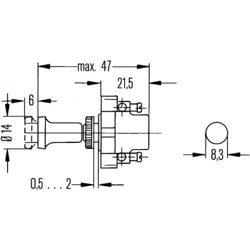 Spínač HELLA 6ED 001 563-021 - obr. 1