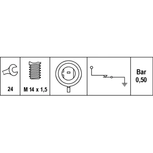 Olejový tlakový spínač HELLA 6ZL 003 259-491 - obr. 1