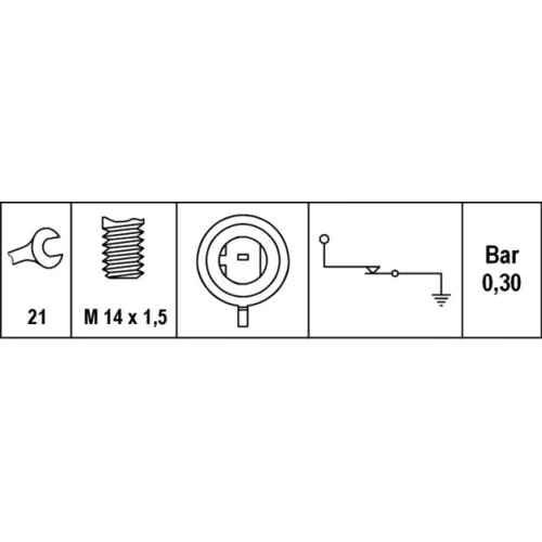 Olejový tlakový spínač HELLA 6ZL 003 259-601 - obr. 1
