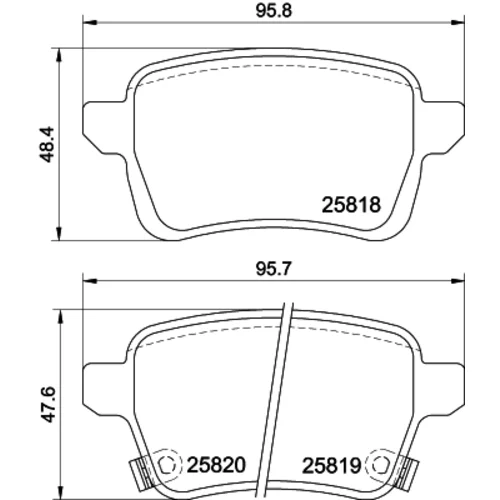 Sada brzdových platničiek kotúčovej brzdy 8DB 355 036-431 /HELLA/