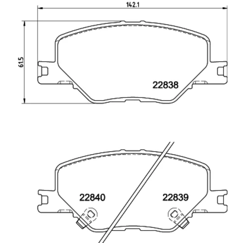 Sada brzdových platničiek kotúčovej brzdy 8DB 355 039-061 /HELLA/ - obr. 3