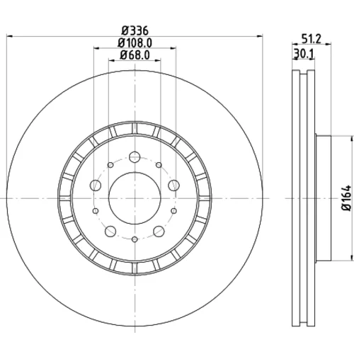 Brzdový kotúč 8DD 355 110-591 /HELLA/ - obr. 3