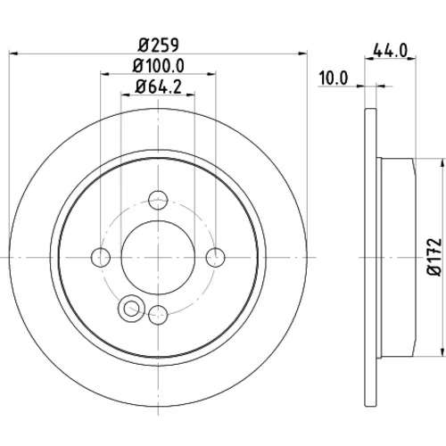 Brzdový kotúč HELLA 8DD 355 115-261