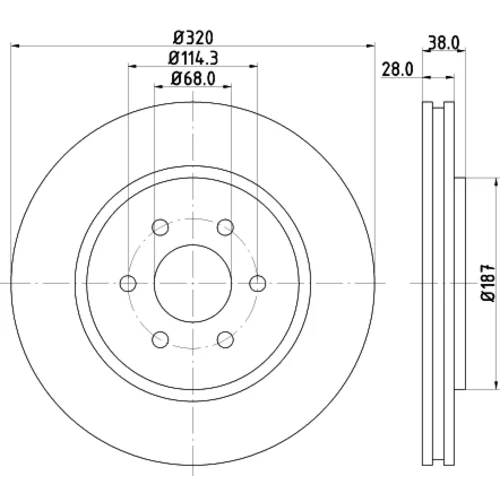 Brzdový kotúč HELLA 8DD 355 119-001 - obr. 3