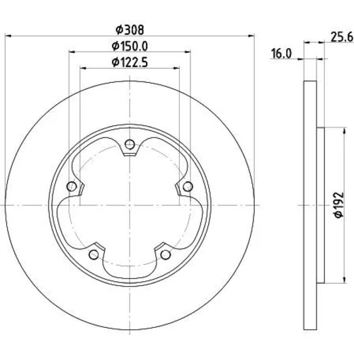 Brzdový kotúč HELLA 8DD 355 122-781 - obr. 3