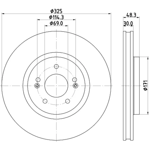 Brzdový kotúč 8DD 355 134-721 /HELLA/ - obr. 3