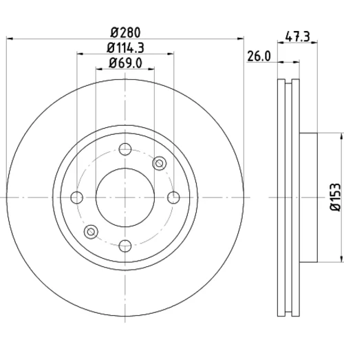 Brzdový kotúč 8DD 355 111-771 /HELLA/ - obr. 3