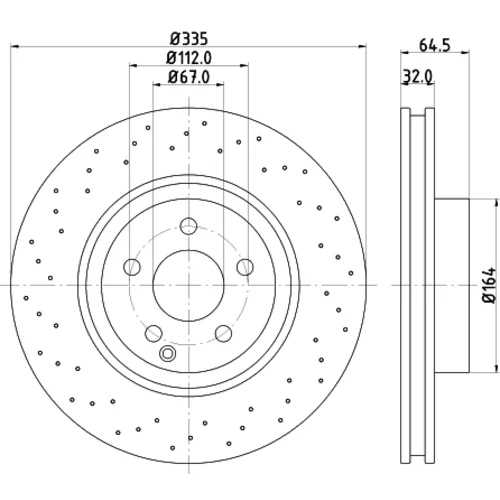 Brzdový kotúč HELLA 8DD 355 115-011 - obr. 3