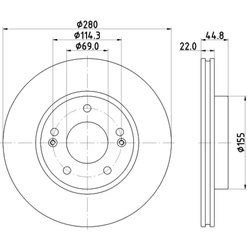 Brzdový kotúč 8DD 355 132-641 /HELLA/