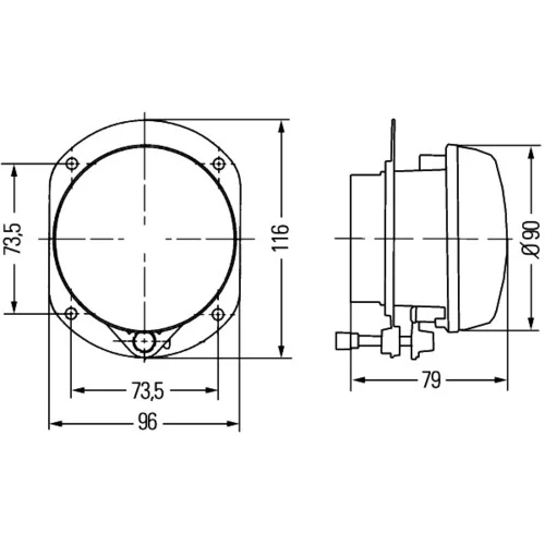 Hmlové svetlo HELLA 1N0 009 295-041 - obr. 1