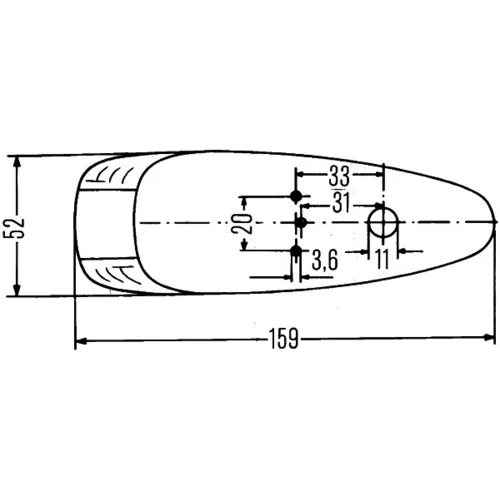 Polohové svetlo HELLA 2PF 001 638-011 - obr. 1