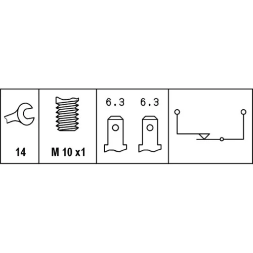 Spínač brzdových svetiel HELLA 6DF 007 362-001 - obr. 1