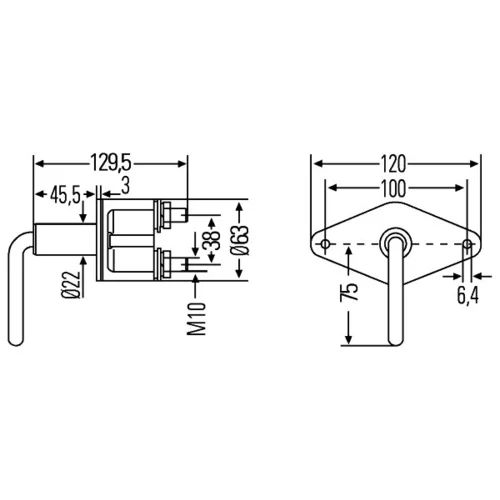 Hlavný vypínač batérie 6EK 008 458-037 /HELLA/ - obr. 1