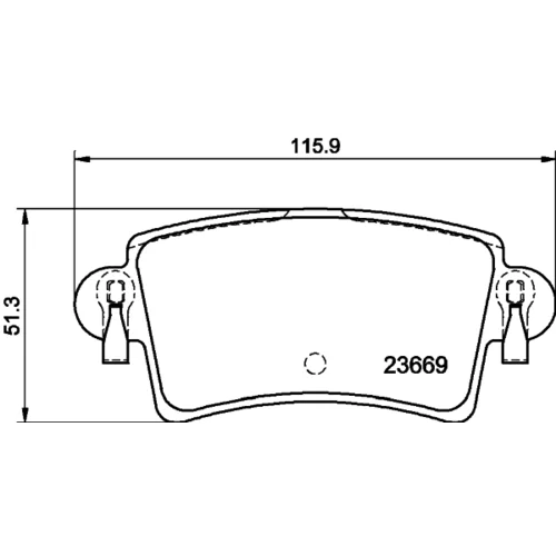 Sada brzdových platničiek kotúčovej brzdy HELLA 8DB 355 009-421