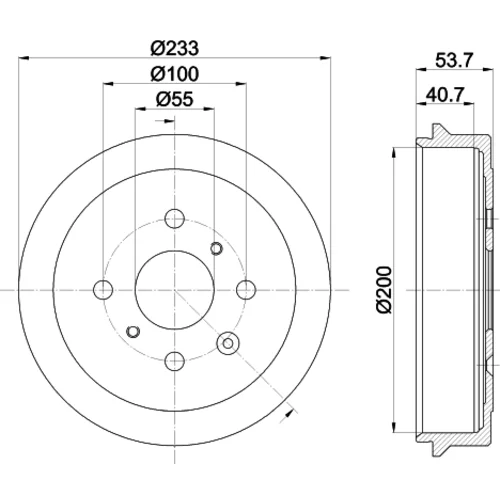 Brzdový bubon HELLA 8DT 355 300-581 - obr. 3